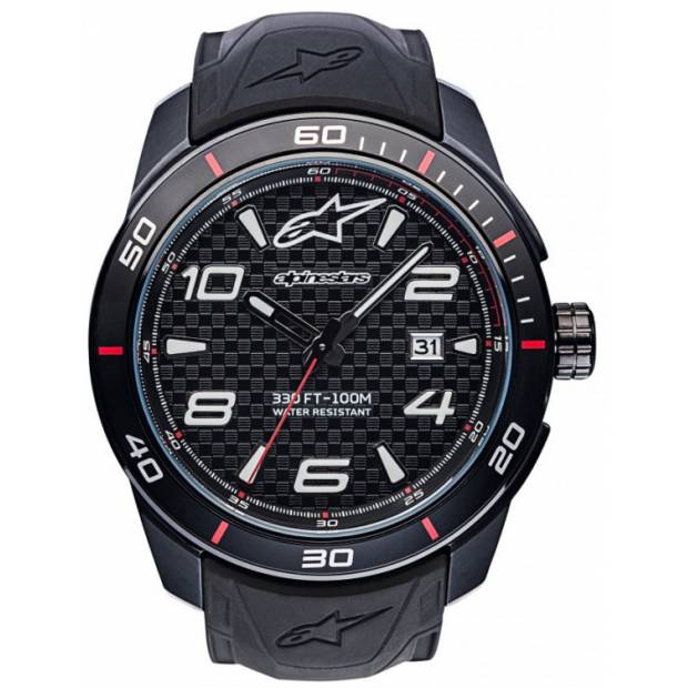 hodinky TECH PVD, ALPINESTARS (černá, pryžový pásek) M000-119 ALPINESTARS