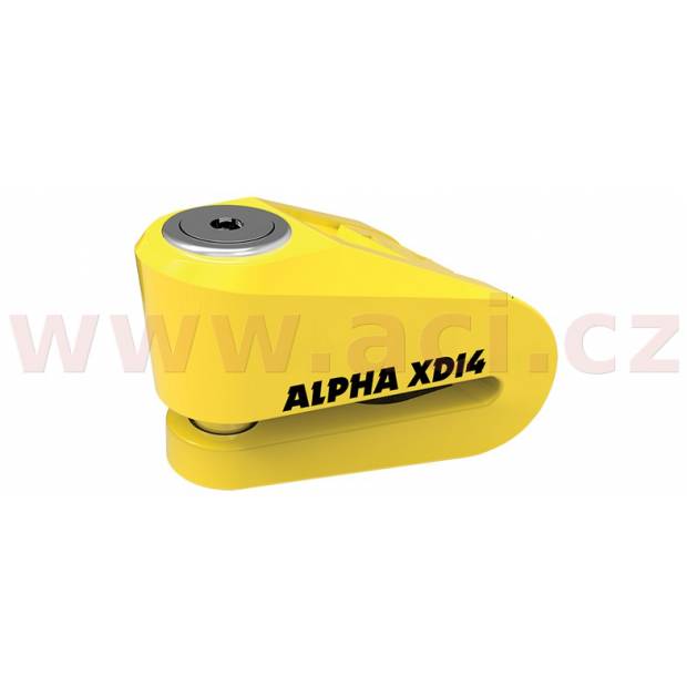 zámek kotoučové brzdy Alpha XD14, OXFORD (žlutý, průměr čepu 14 mm) M005-53 OXFORD