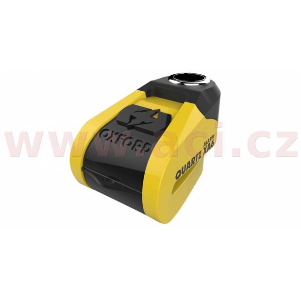 zámek kotoučové brzdy Quartz Alarm XA6, OXFORD (integrovaný alarm, žlutý/černý, průměr čepu 6 mm) M005-67 OXFORD