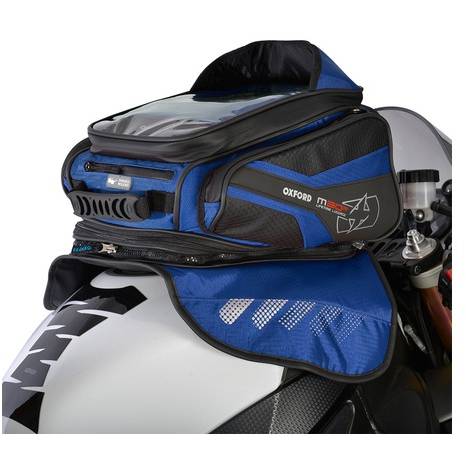 tankbag na motocykl M30R, OXFORD (černý/modrý, s magnetickou základnou, objem 30 l) M006-135 OXFORD