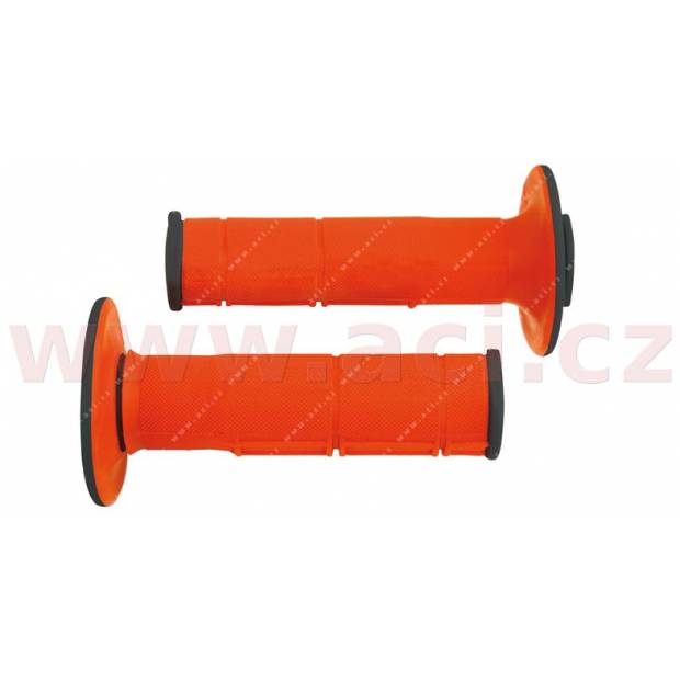 gripy Racing (dvouvrstvé, měkké), RTECH (oranžovo-černé, pár, délka 116 mm) M003-62 RTECH