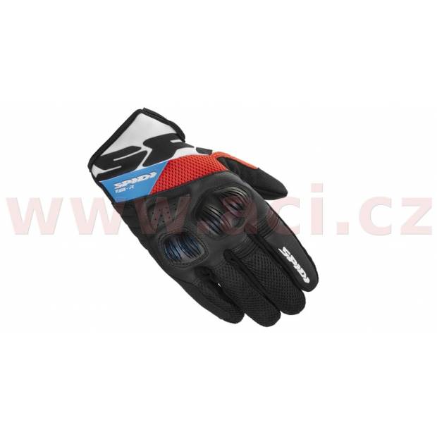 rukavice FLASH R EVO, SPIDI - Itálie (černé/bílé/modré/červené) M120-162 SPIDI
