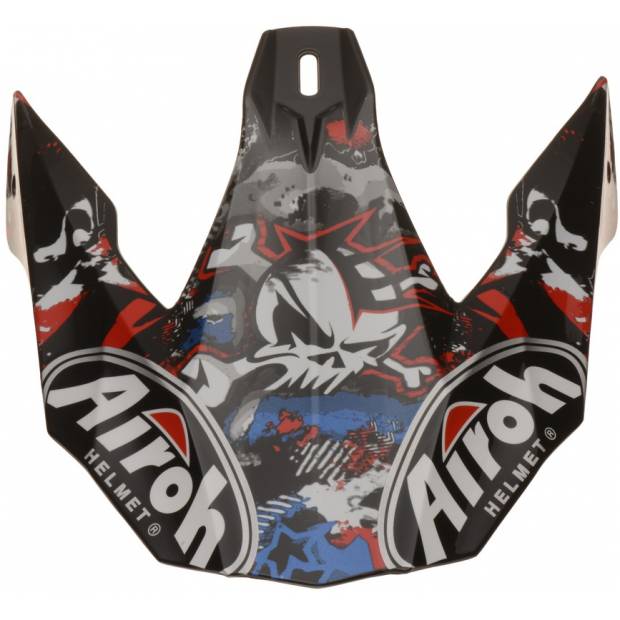 náhradní kšilt pro přilby TWIST Punk, AIROH (bílá/černá/červená/modrá) M142-649 AIROH