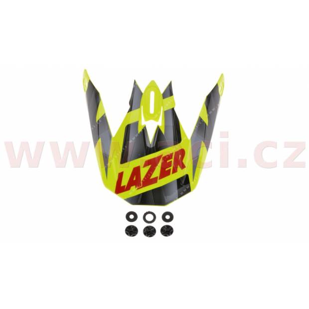 kšilt pro přilby MX8 Geopop Pure Glass, LAZER - Belgie (žlutá/černá/červená) M142-160 LAZER