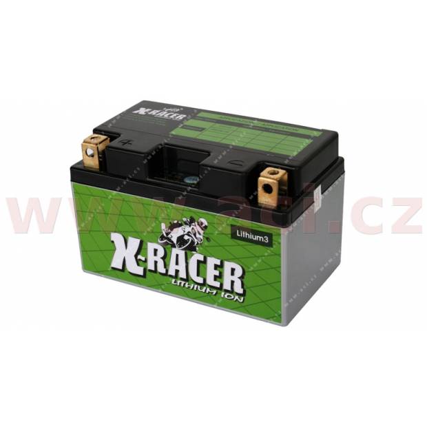 lithiová baterie 3 X-RACER  12V, 18Ah, 240A, hmotnost 0.9kg, 150x87x93mm nahrazuje typy: (CTZ10S-BS) M311-003 UNIBAT