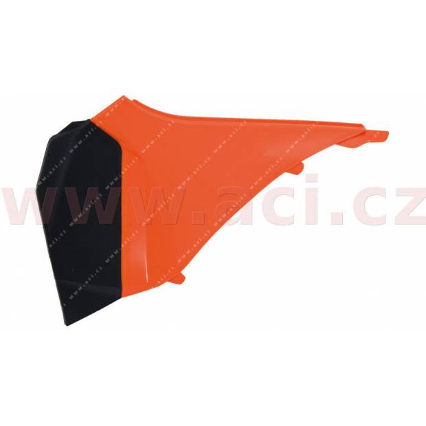 boční kryt vzduchového filtru levý KTM, RTECH - Itálie (oranžovo-černý) M400-394 RTECH