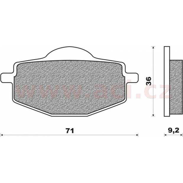 brzdové destičky (směs SCOOTER ELITE ORGANIC) NEWFREN (2 ks v balení) M502-451 NEWFREN