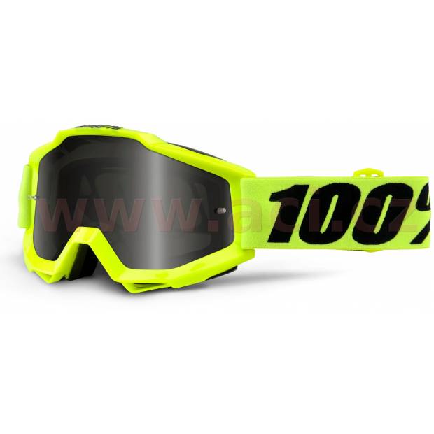 brýle Accuri Sand Fluo Yellow, 100% - USA (kouřové plexi s čepy pro slídy + čiré plexi s čepy pro slídy) M150-206 100%