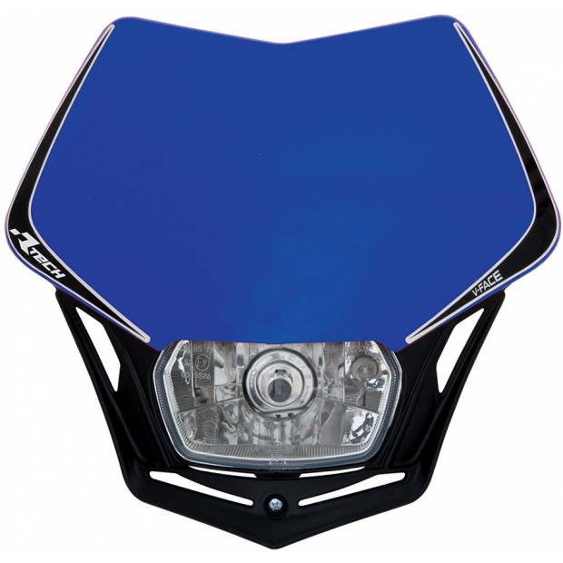 Přední maska se světlem V-Face modro černá žárovka H7