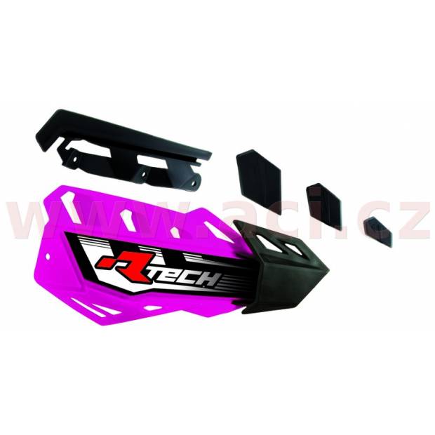 plasty krytů páček FLX / FLX ALU / FLX ATV, RTECH (neon růžovo-černé, pár) M440-1152 RTECH