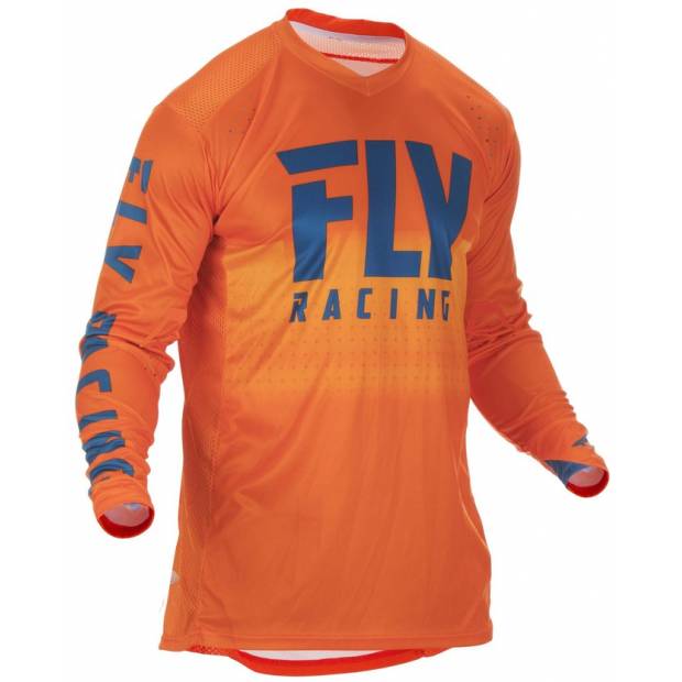dres LITE 2019, FLY RACING - USA (oranžová/modrá) M170-193 FLY RACING