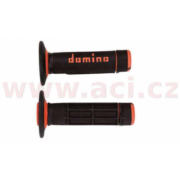 gripy A020 (offroad) délka 118 mm, DOMINO (černo-oranžové) M018-114 DOMINO