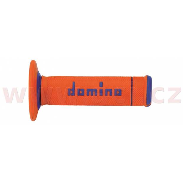 gripy A190 (offroad) délka 123 + 120 mm, DOMINO (oranžovo-modré) M018-129 DOMINO