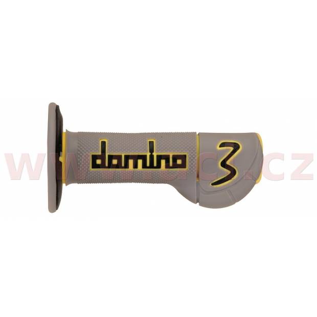 gripy (offroad) délka 118 mm, DOMINO (šedo-žluto-černé) M018-133 DOMINO