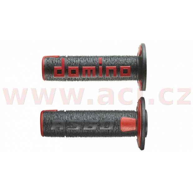 gripy A360 (offroad) délka 120 mm, DOMINO (černo-červené) M018-186 DOMINO