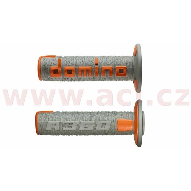 gripy A360 (offroad) délka 120 mm, DOMINO (šedo-oranžové) M018-192 DOMINO