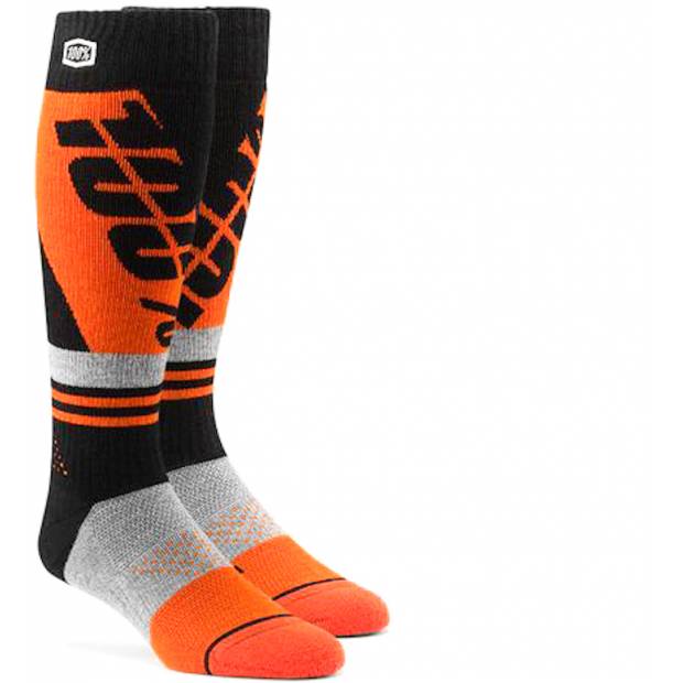 Ponožky 100% TORQUE Comfort  bava oranžovo-černá výběr velikostí