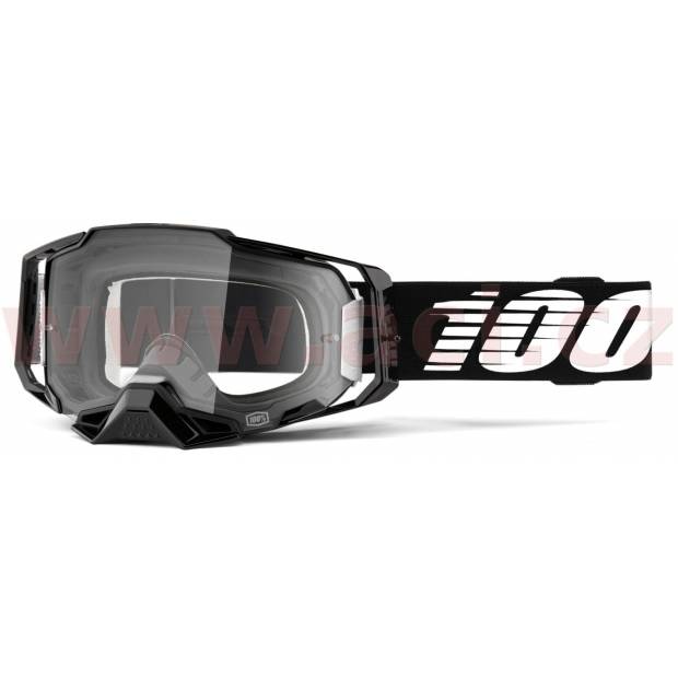 brýle ARMEGA Black, 100% (čiré plexi s čepy pro slídy) M150-407 100%