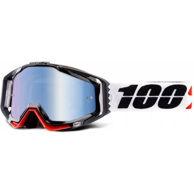 Brýle 100% RACECRAFT Marigot barva černo bílo červená výběr plexi