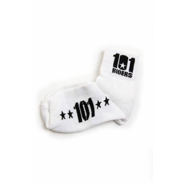 ponožky 101 FOOTWEAR, 101 RIDERS - ČR (bílé/černé) M168-14 101 RIDERS