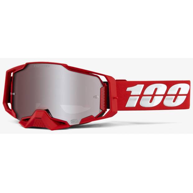 brýle ARMEGA RED, 100% - USA (HIPER stříbrné plexi s čepy pro slídy) M150-497 Ostatní