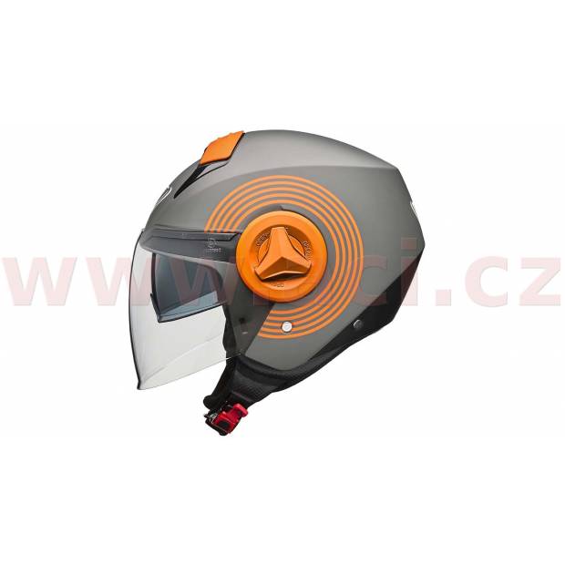 přilba Breeze Aviator, V-Helmets (matná šedá/oranžová) M140-1251 V-HELMETS