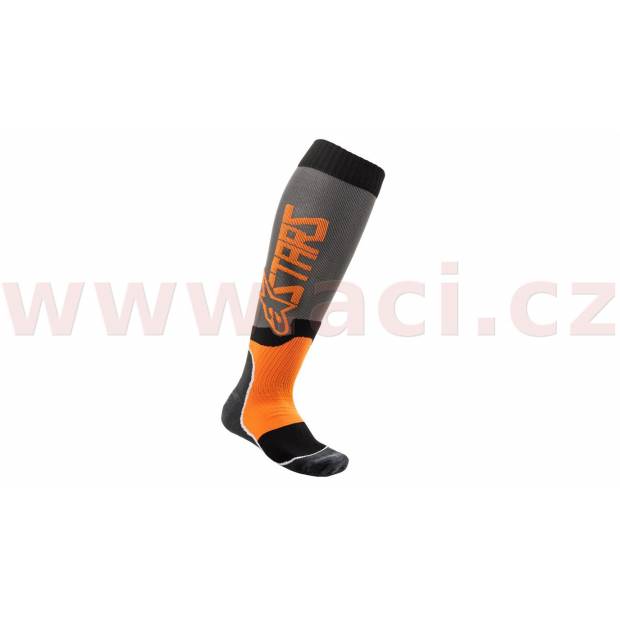 ponožky MX PLUS-2 2020, ALPINESTARS (šedá/oranžová fluo) M168-107 ALPINESTARS
