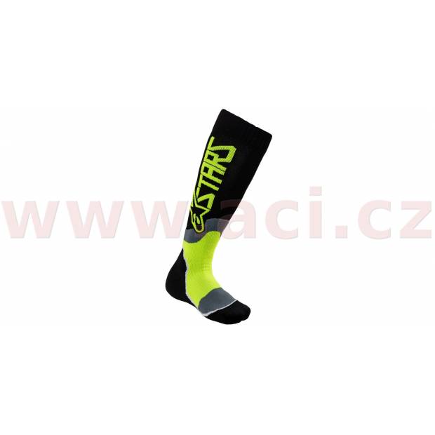 ponožky MX PLUS-2 2020, ALPINESTARS, dětské (černá/žlutá fluo) M168-110 ALPINESTARS