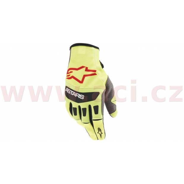 rukavice TECHSTAR 2021, ALPINESTARS (žlutá fluo/černá/červená) M172-0004 ALPINESTARS