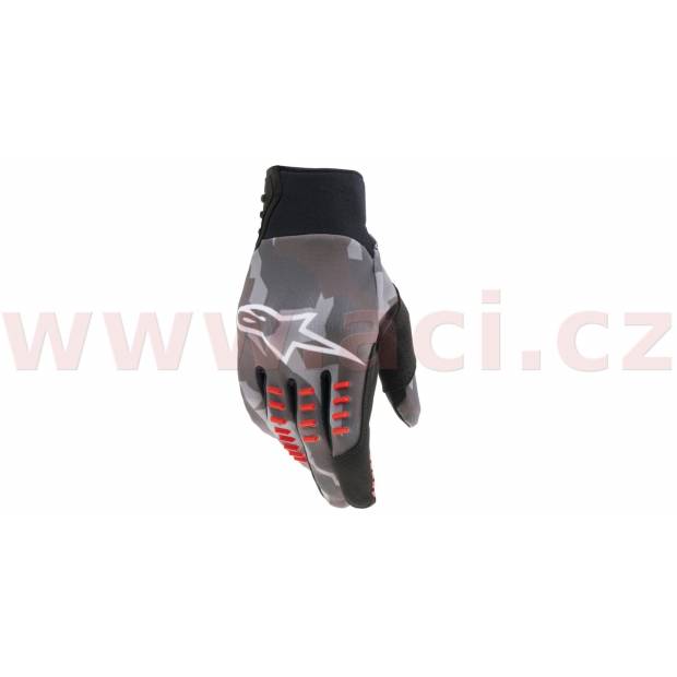 rukavice SMX-E 2021, ALPINESTARS (šedá camo/černá/červená fluo) M172-0040 ALPINESTARS