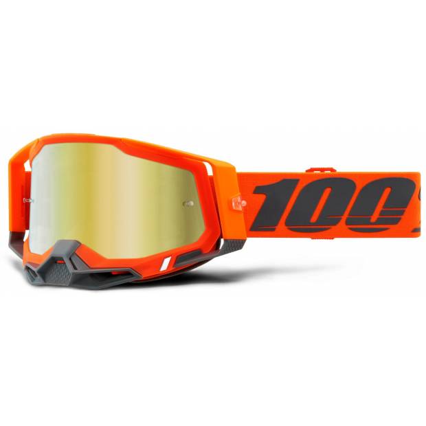RACECRAFT 2 100% - USA , brýle Kerv - zrcadlové zlaté plexi M150-536 100%