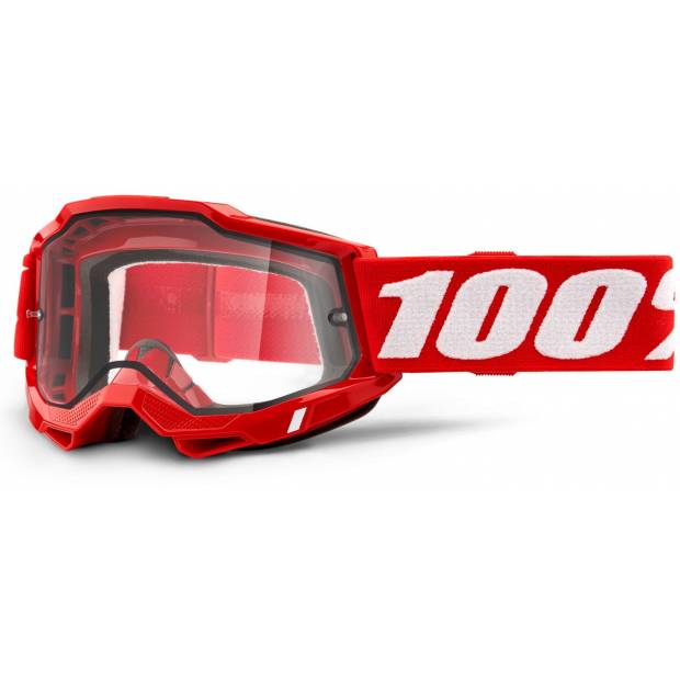ACCURI 2, 100% Enduro Moto brýle červené, čiré Dual plexi M150-574 100%