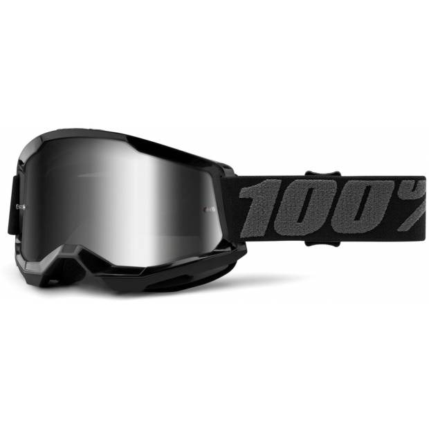 STRATA 2 100% - USA , brýle černé - zrcadlové stříbrné plexi M150-610 100%