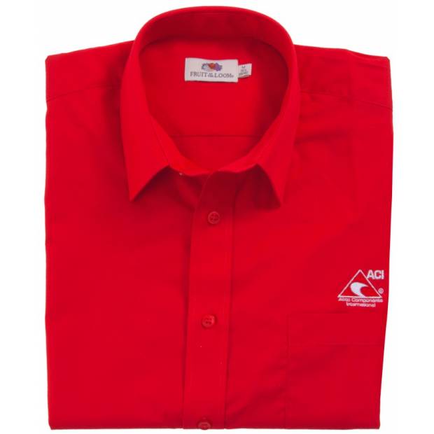 Košile s krátkým rukávem dámská, červená ACI X KOSILE 50N Ostatní