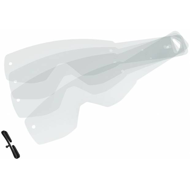 strhávací slídy plexi pro brýle SCOTT řady HUSTLE/TYRANT, SCOTT - USA (20 vrstev v balení, čiré) M152-457 SCOTT