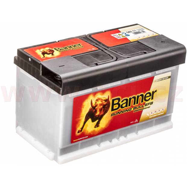 85Ah baterie, 780A, pravá BANNER Running Bull Professional EFB 315x175x190 BA EFB P58511 BANNER