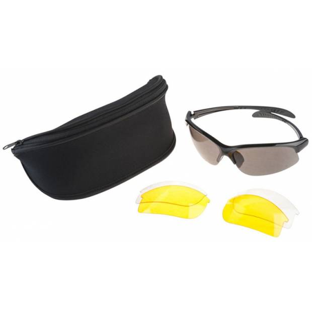 Brýle s vyměnitelnými skly (čiré, sluneční, žluté), NOX X BRYLE MIX NOX