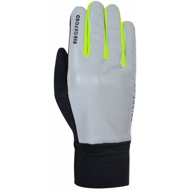 rukavice BRIGHT GLOVES 2.0, OXFORD (černá/reflexní/žlutá fluo) C172-008 OXFORD