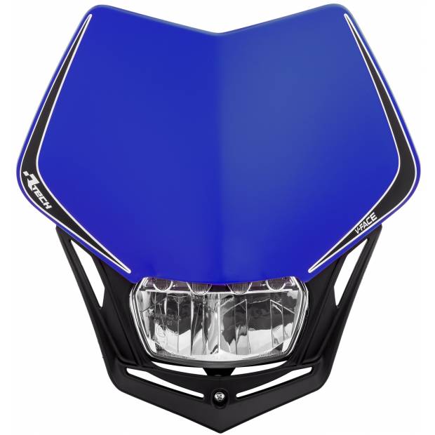 UNI přední maska včetně světla V-Face FULL LED, RTECH (modrá/černá) M400-1502 RTECH