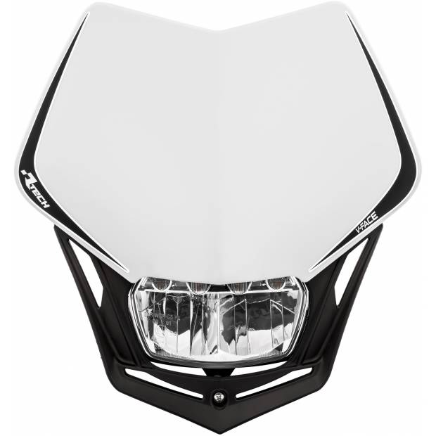 UNI přední maska včetně světla V-Face FULL LED, RTECH (bílá/černá) M400-1503 RTECH