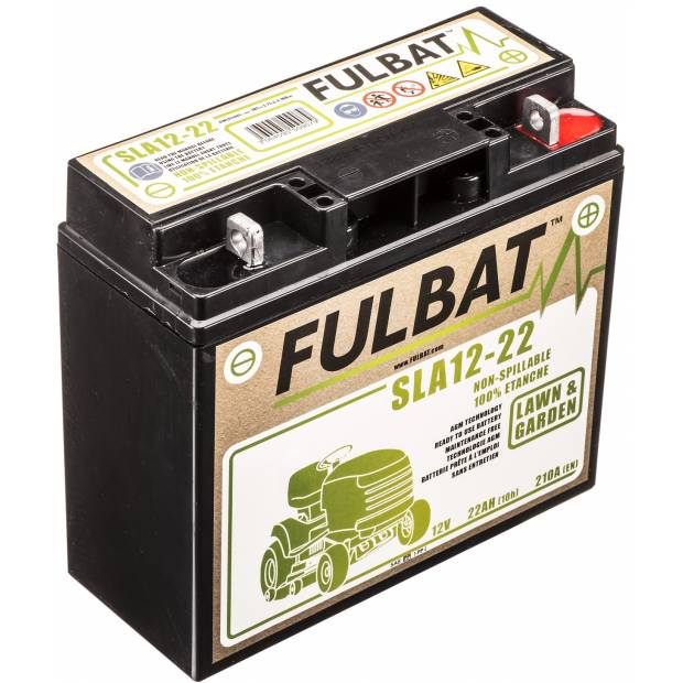 baterie 12V, SLA12-22, 22Ah, 210A, bezúdržbová MF AGM, 182x77x168 FULBAT (aktivovaná ve výrobě) M310-158 FULBAT