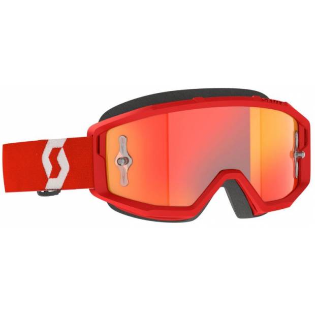 brýle PRIMAL CH červené/bílé, SCOTT - USA (plexi oranžové chrom) M152-525 SCOTT