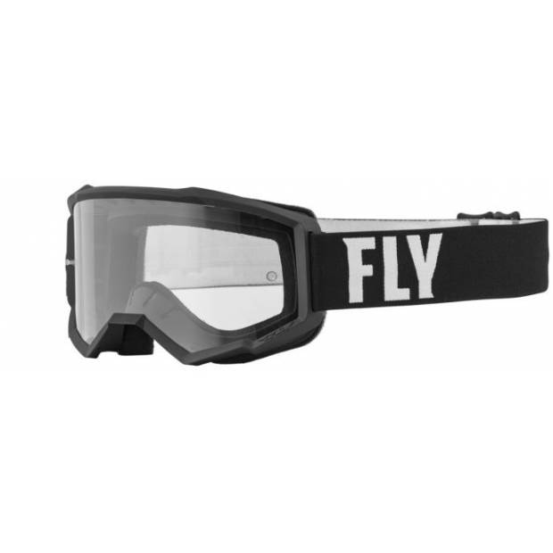 brýle FOCUS, FLY RACING - USA, (černá/bílá, plexi čiré) M150-910 FLY RACING