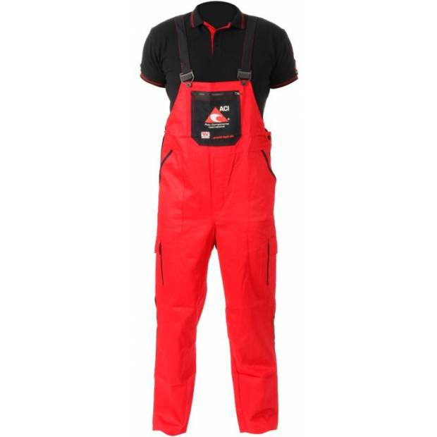 Pracovní kalhoty ACI montérky s laclem červené  X KALHOTY 248N ACI