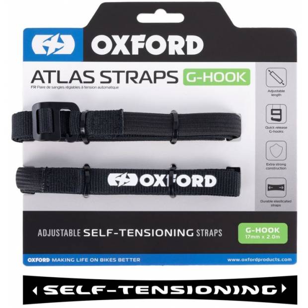 zavazadlové popruhy Atlas G-Hook, OXFORD (černá, 17mm x 2m) M006-729 OXFORD