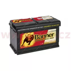80Ah baterie, 800A, pravá BANNER Running Bull AGM 315x175x190 BA 58001 BANNER