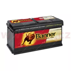 95Ah baterie, 850A, pravá BANNER Running Bull AGM 354x175x190 BA 59501 BANNER