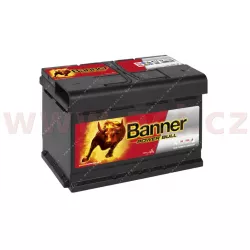 74Ah baterie, 680A, pravá BANNER Power Bull 278x175x190 BA P7412 BANNER