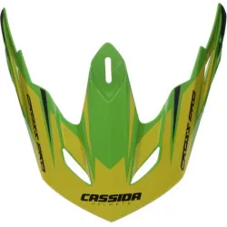 kšilt pro přilby Cross Pro, CASSIDA - ČR (zelená/žlutá fluo/černá, seriová délka kšiltu) M142-332 CASSIDA