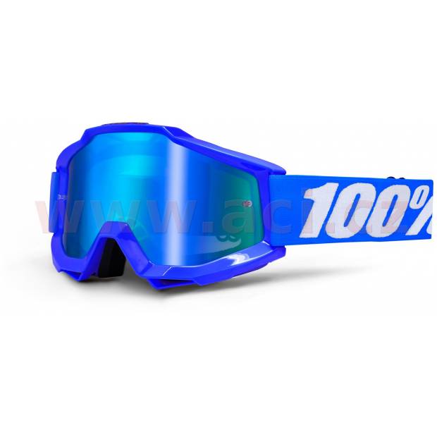 brýle Accuri Reflex Blue, 100% - USA (modrá , modré chrom + čiré plexi s čepy pro slídy) M150-136 100%